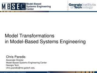 Model Transformations in Model-Based Systems Engineering