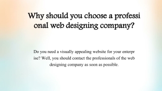 Website designing company