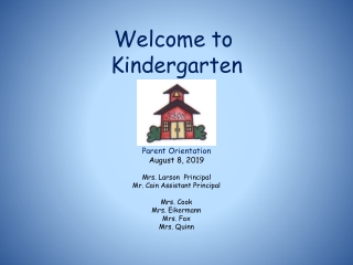 Welcome to Kindergarten