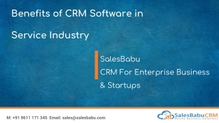 Benefits of CRM Software in Service Industry