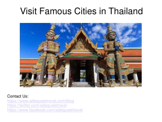 Visit Famous Cities in Thailand