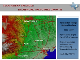 TEXAS URBAN TRIANGLE: FRAMEWORK FOR FUTURE GROWTH