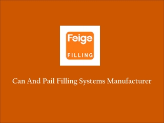 Can and Pail Filling Machine