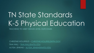 TN State Standards K-5 Physical Education