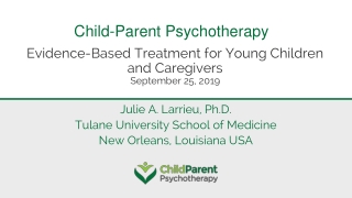 Evidence-Based Treatment for Young Children and Caregivers September 25, 2019