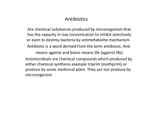 Antibiotics