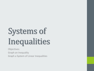 Systems of Inequalities