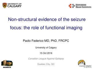 Non-structural evidence of the seizure focus: the role of functional imaging