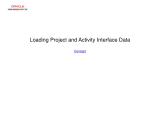 Loading Project and Activity Interface Data Concept