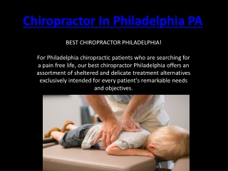 Best chiropractor Philadelphia - Chiropractor in Philadelphia PA