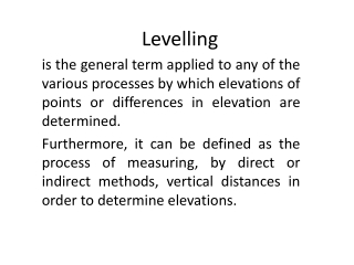 Levelling