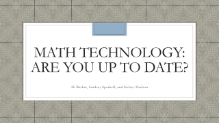 Math Technology: Are you up to date?