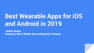 Best Wearable Apps for iOS and Android in 2019