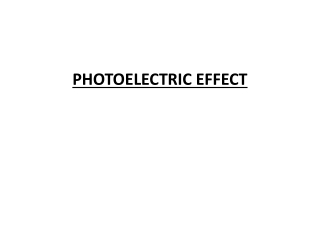 PHOTOELECTRIC EFFECT