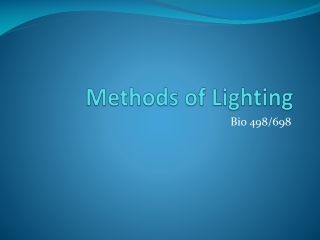 Methods of Lighting