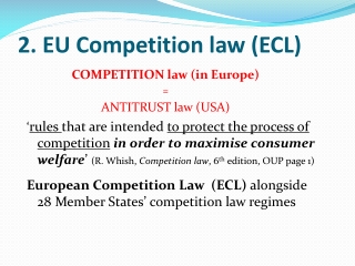 2. EU Competition law (ECL)