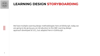 LEARNING DESIGN STORYBOARDING