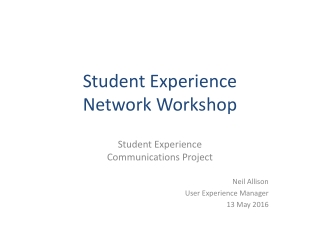 Student Experience Network Workshop