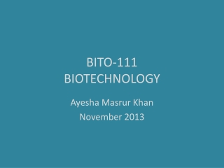 BITO-111 BIOTECHNOLOGY