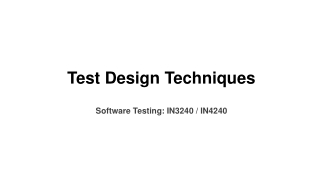 Test Design Techniques