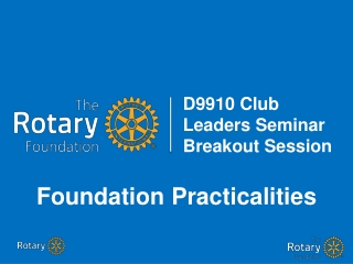D9910 Club Leaders Seminar Breakout Session