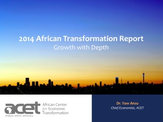 2014 African Transformation Report Growth with Depth