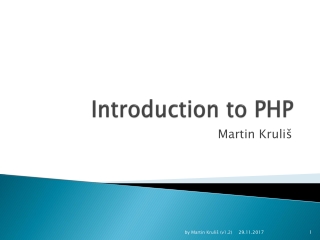 Introduction to PHP