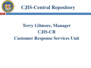 CJIS-Central Repository