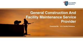 General construction and facility maintenance service provider