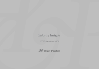 Industry Insights STEP Mauritius 2019