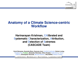 Anatomy of a Climate Science-centric Workflow