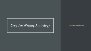 Creative Writing Anthology