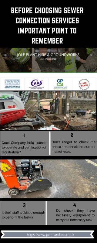 Points To Remember Before Choosing Sewer Connection Services