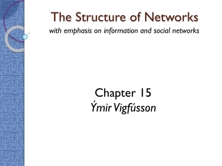 The Structure of Networks