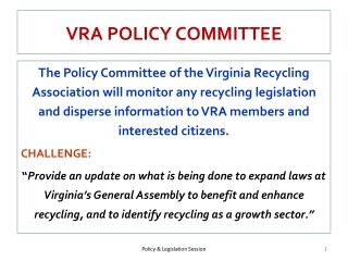 VRA POLICY COMMITTEE