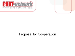 Proposal for Cooperation