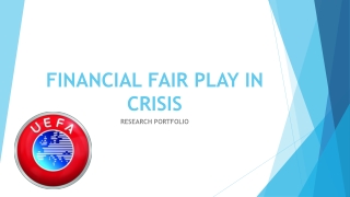 FINANCIAL FAIR PLAY IN CRISIS