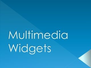 Multimedia Widgets