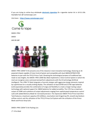 Electronic Cigarettes