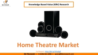 Home Theatre Market Size- KBV Research