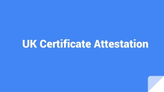 Uk Certificate Attestation