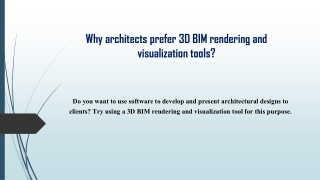 3D BIM RENDERING & VISUALIZATION WALKTHROUGH