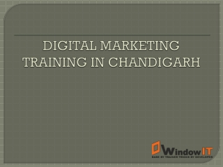 Digital Marketing Training in Chandigarh