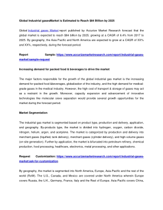 Global Industrial Gases Market