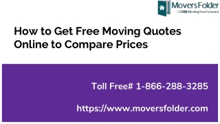 How To Get Free Moving Quotes Online To Compare Prices