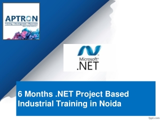 6 Months .Net Project Based Industrial Training in Noida