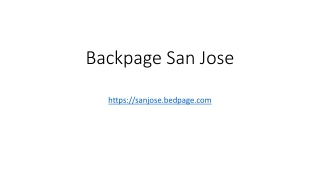 Backpage San Jose