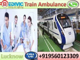 Get Train Ambulance Service in Lucknow and Jamshedpur by Medivic Aviation