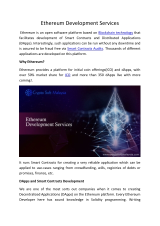 Ethereum Development Services