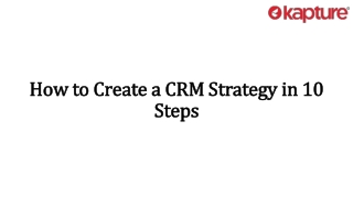 How to Create a CRM Strategy in 10 Steps